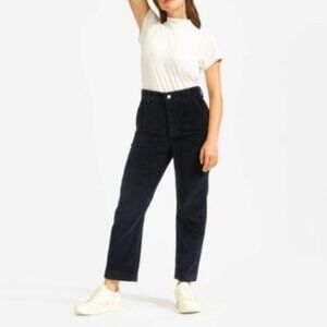 Everlane Corduroy Straight Leg Crop Navy Blue Size 2